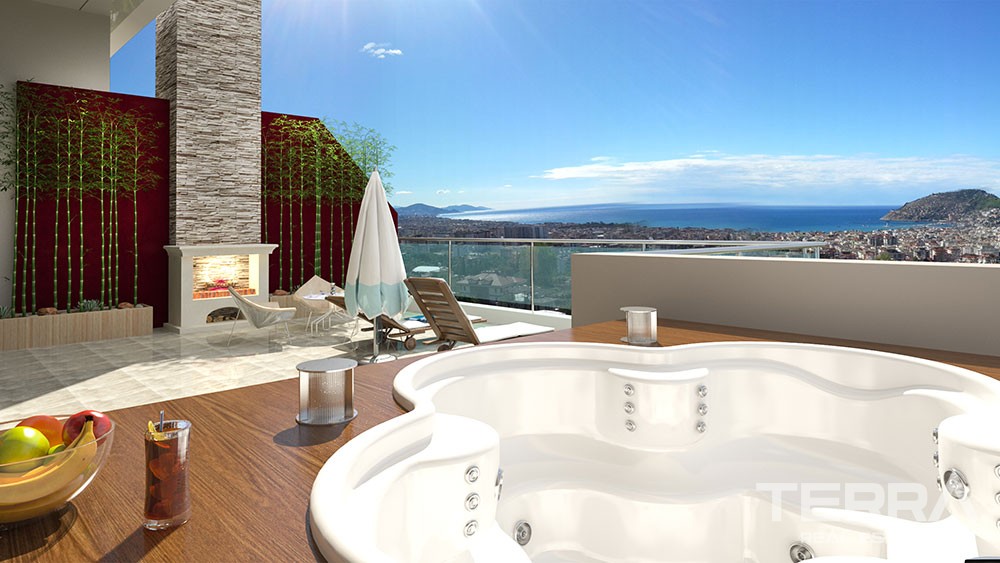Spacious apartments with panoramic Alanya view - 8788