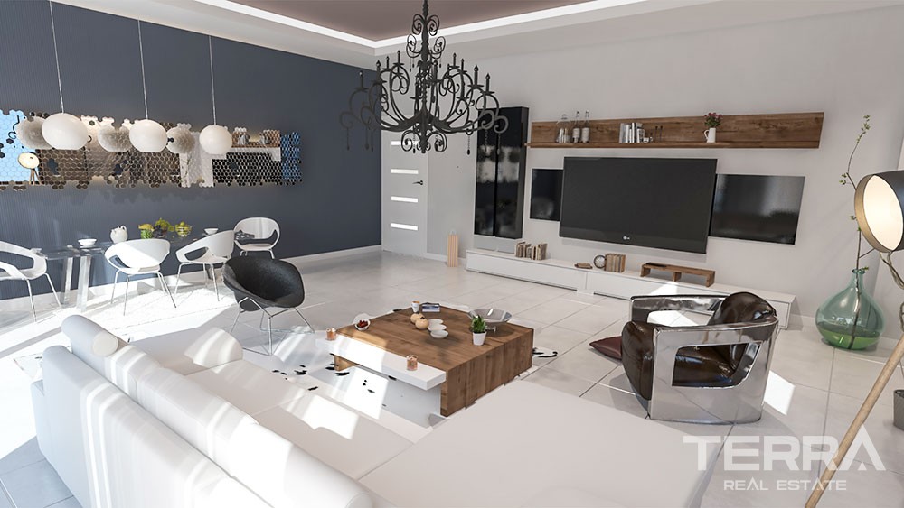 Spacious apartments with panoramic Alanya view - 8798