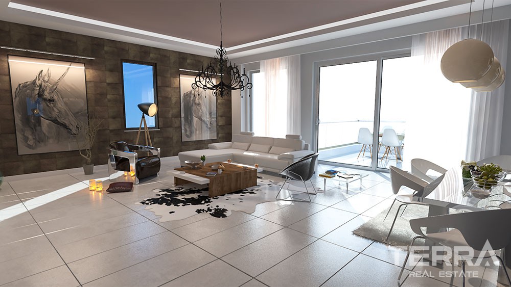 Spacious apartments with panoramic Alanya view - 8799