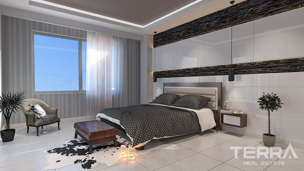 Spacious apartments with panoramic Alanya view - 8800