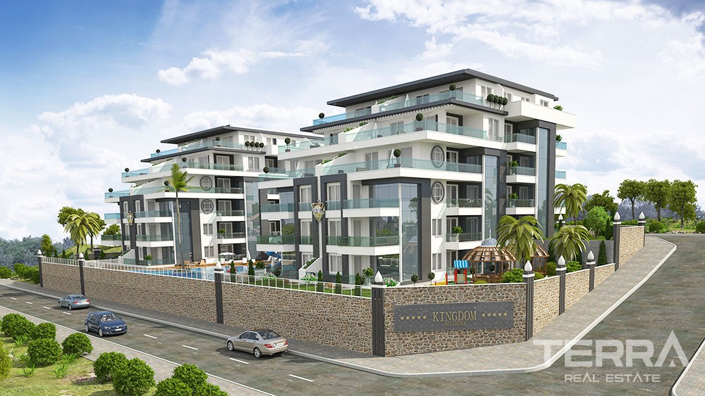 Luxury apartments with large terraces in Kestel, Alanya - 8885