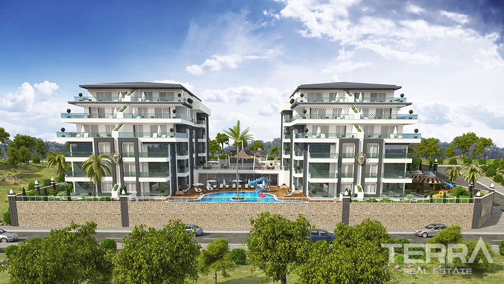 Luxury apartments with large terraces in Kestel, Alanya - 8886