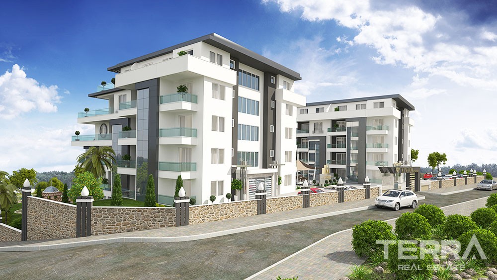 Luxury apartments with large terraces in Kestel, Alanya - 8888