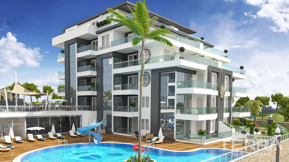 Luxury apartments with large terraces in Kestel, Alanya - 8890