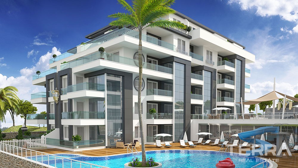 Luxury apartments with large terraces in Kestel, Alanya - 8892