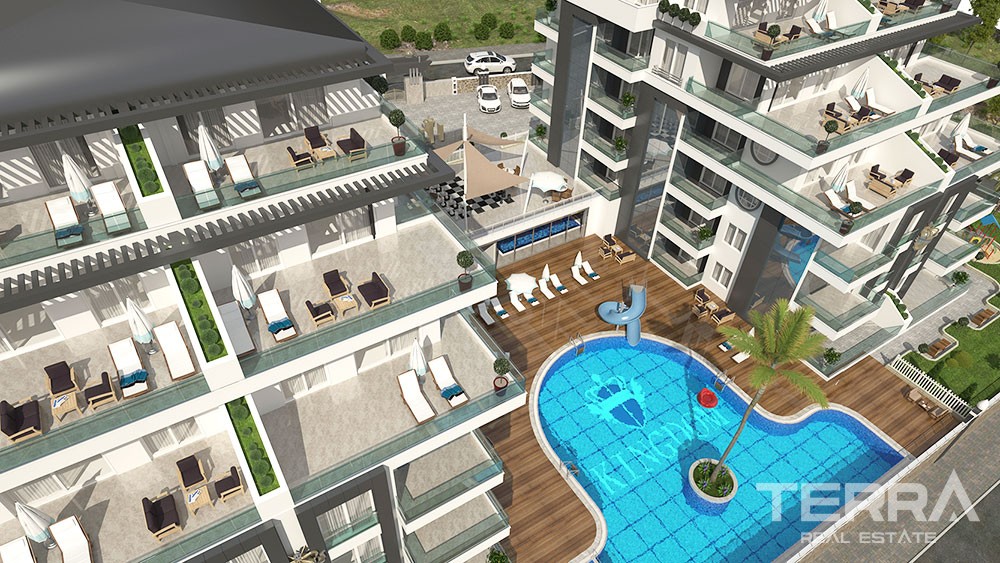 Luxury apartments with large terraces in Kestel, Alanya - 8894