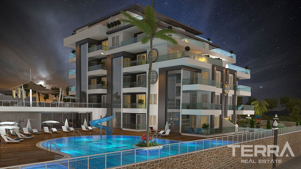 Luxury apartments with large terraces in Kestel, Alanya - 8912