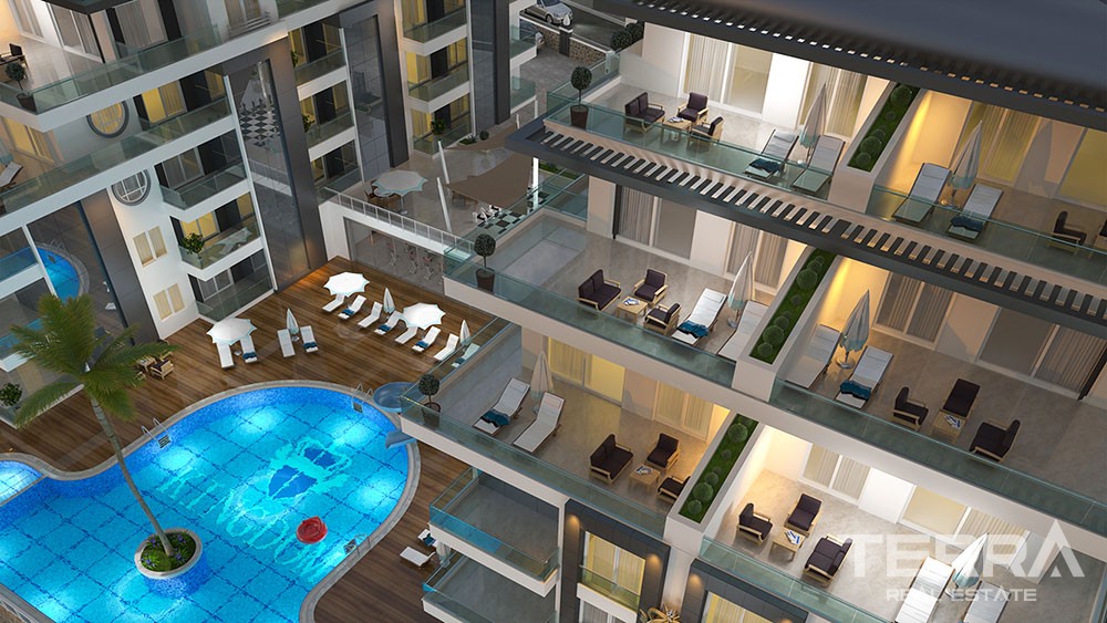 Luxury apartments with large terraces in Kestel, Alanya - 8915