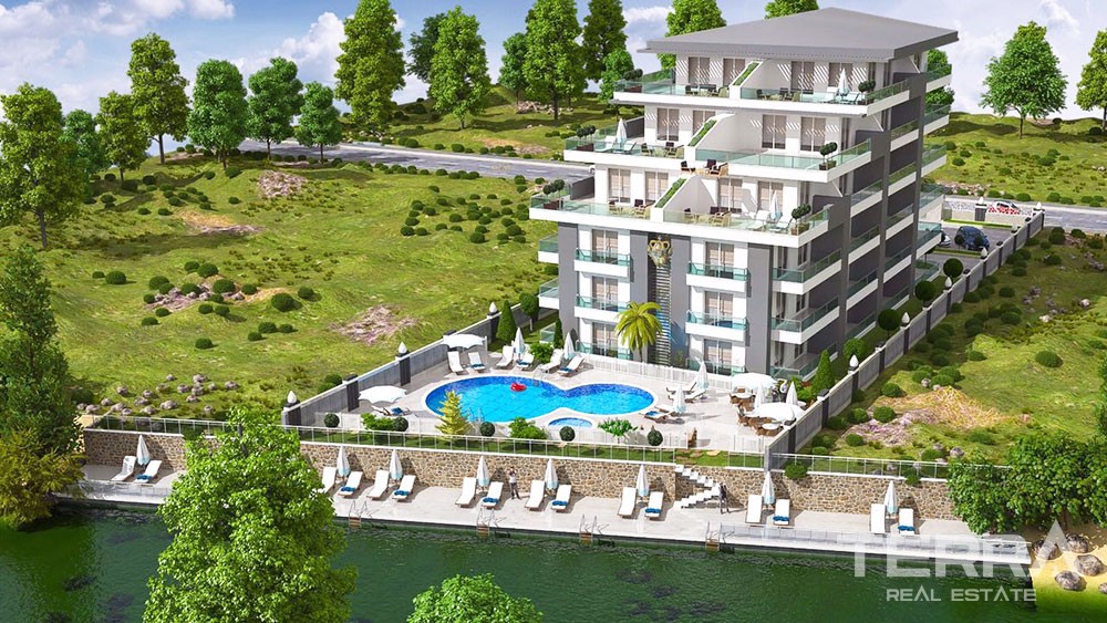 Luxury terrace apartments in Alanya, Kestel next to Dim River - 8961