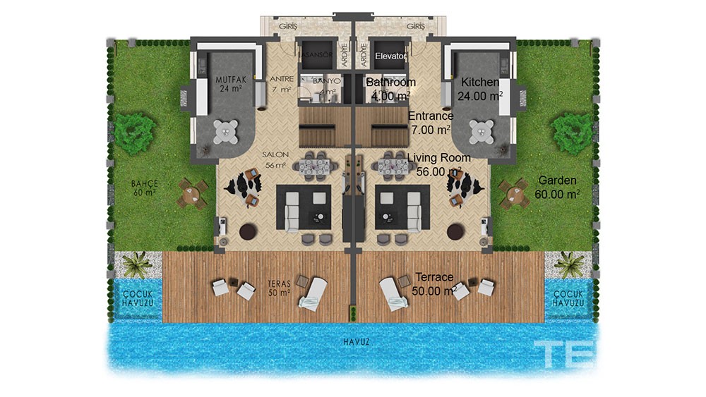 Luxury villas for sale in Antalya Konyaalti - 9147