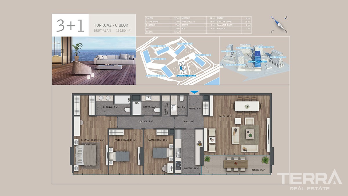 Sea front apartments for sale in Istanbul - 9279