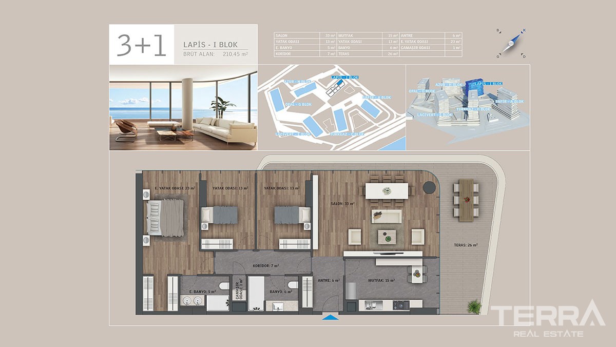 Sea front apartments for sale in Istanbul - 9280