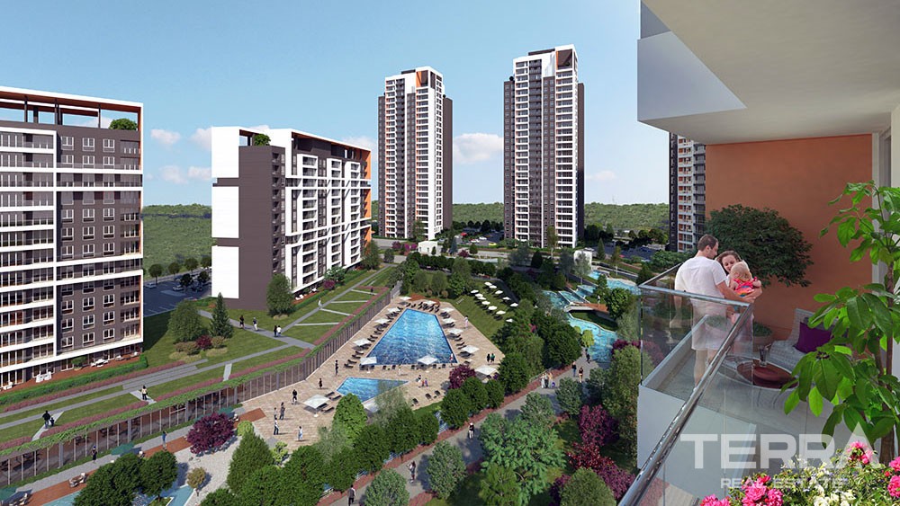 Wohnungen in Istanbul Bahçeşehir mit Seeblick - 10054