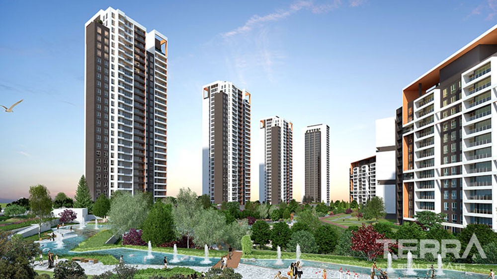 Wohnungen in Istanbul Bahçeşehir mit Seeblick - 10057