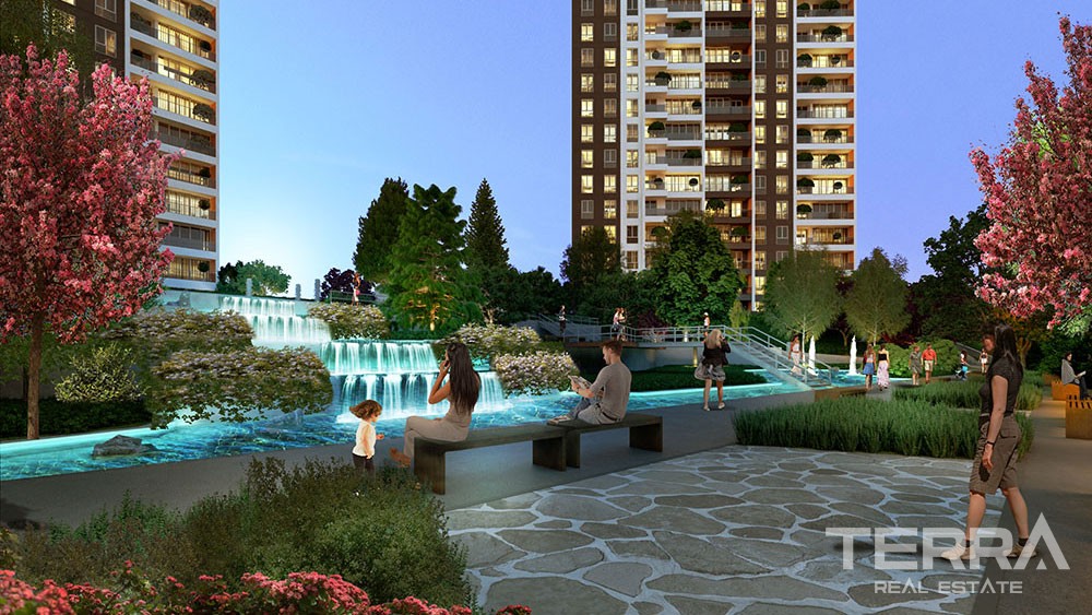 Wohnungen in Istanbul Bahçeşehir mit Seeblick - 10071