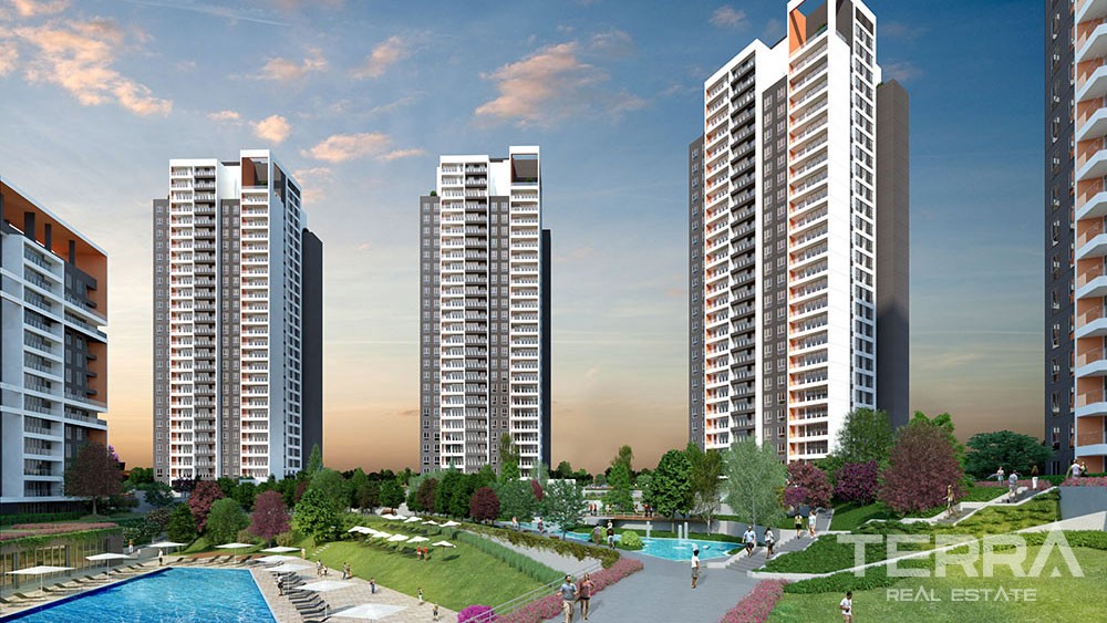 Wohnungen in Istanbul Bahçeşehir mit Seeblick - 10074