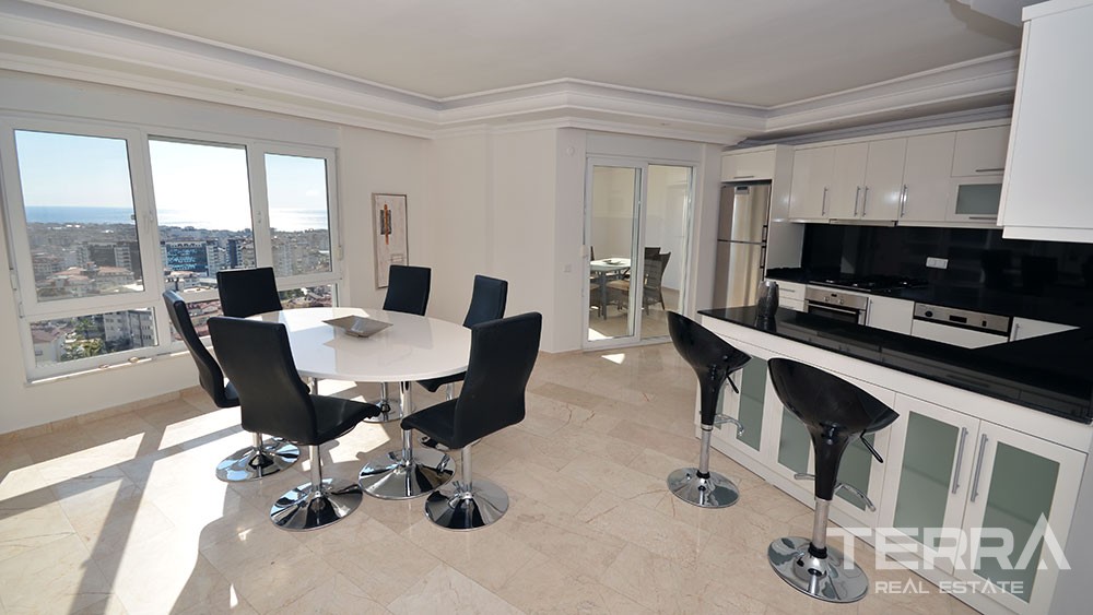 Sea view penthouse for sale in Cikcilli, Alanya - 10114