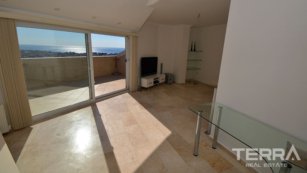 Sea view penthouse for sale in Cikcilli, Alanya - 10131