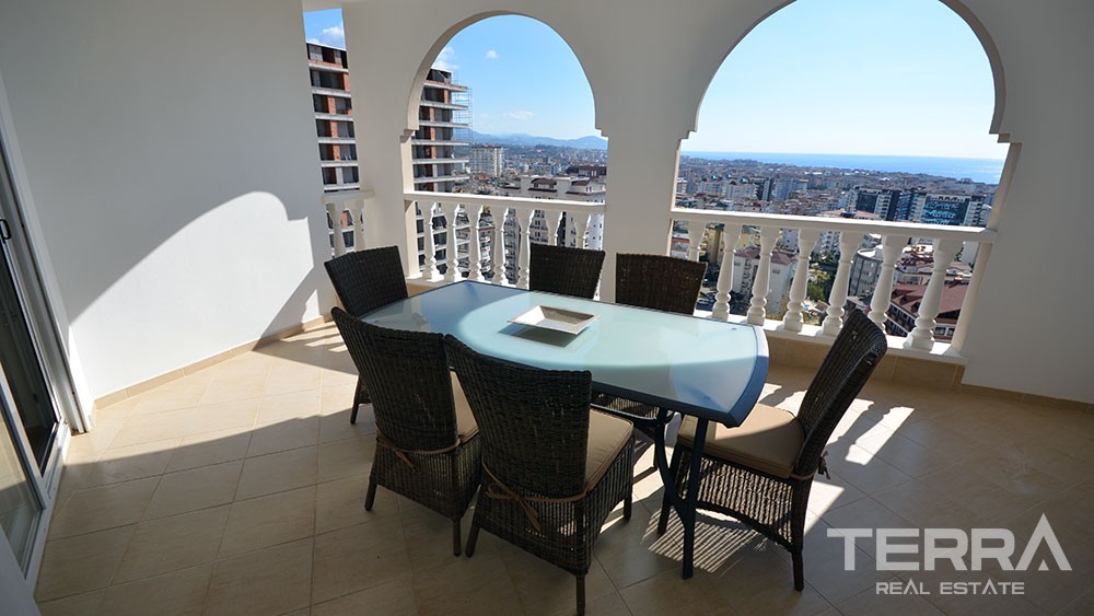 Sea view penthouse for sale in Cikcilli, Alanya - 10137