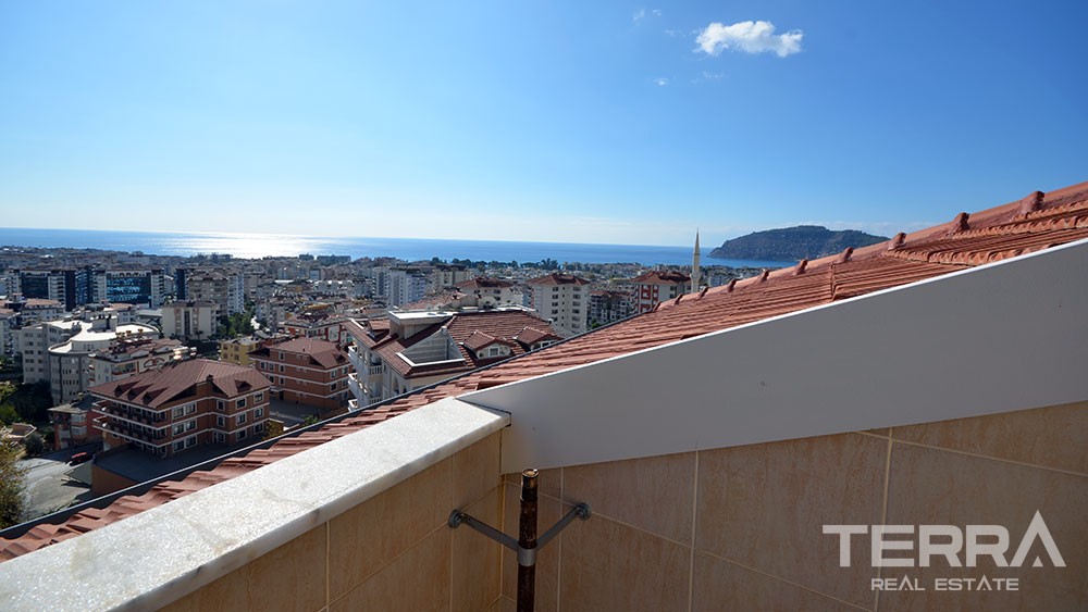 Sea view penthouse for sale in Cikcilli, Alanya - 10139