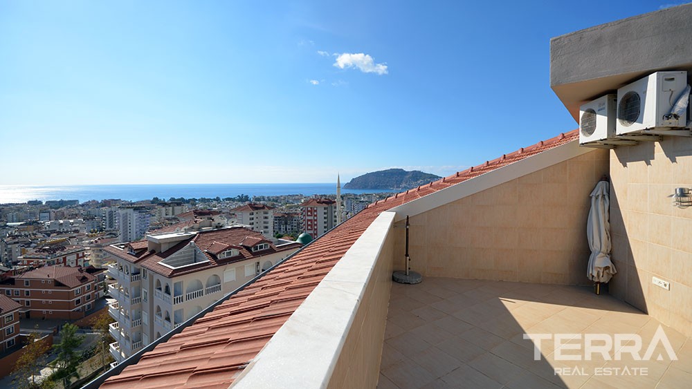Sea view penthouse for sale in Cikcilli, Alanya - 10140
