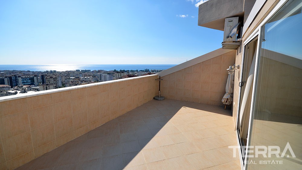 Sea view penthouse for sale in Cikcilli, Alanya - 10143