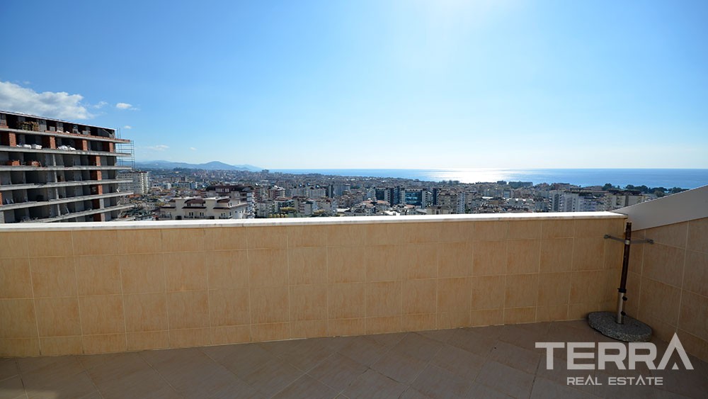 Sea view penthouse for sale in Cikcilli, Alanya - 10144