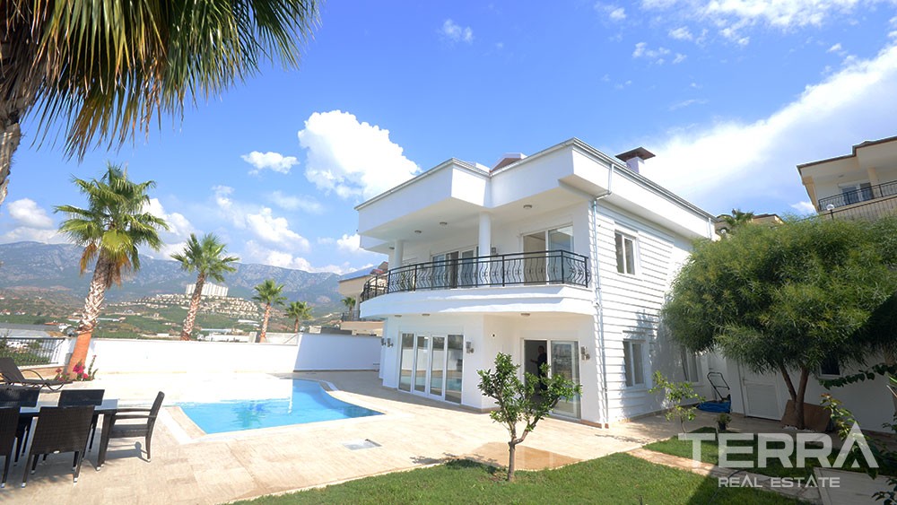 Sea View Detached House With Private Pool in Alanya Kargıcak - 10150