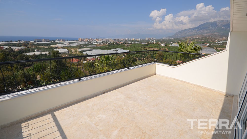 Sea View Detached House With Private Pool in Alanya Kargıcak - 10177