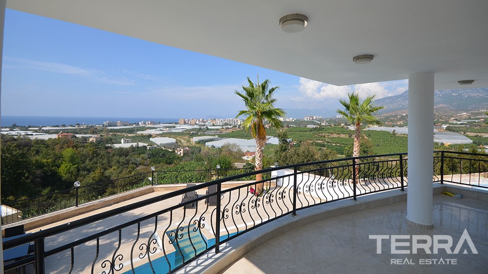 Sea View Detached House With Private Pool in Alanya Kargıcak - 10181
