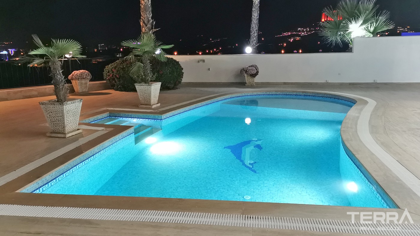 Sea View Detached House With Private Pool in Alanya Kargıcak - 33842