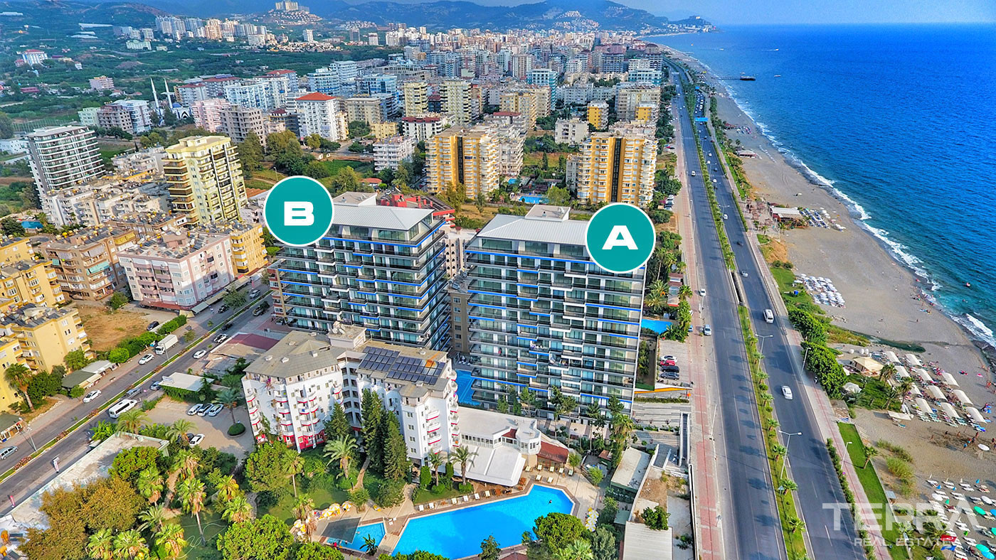 Seafront apartments for sale in Alanya, Mahmutlar - 100280