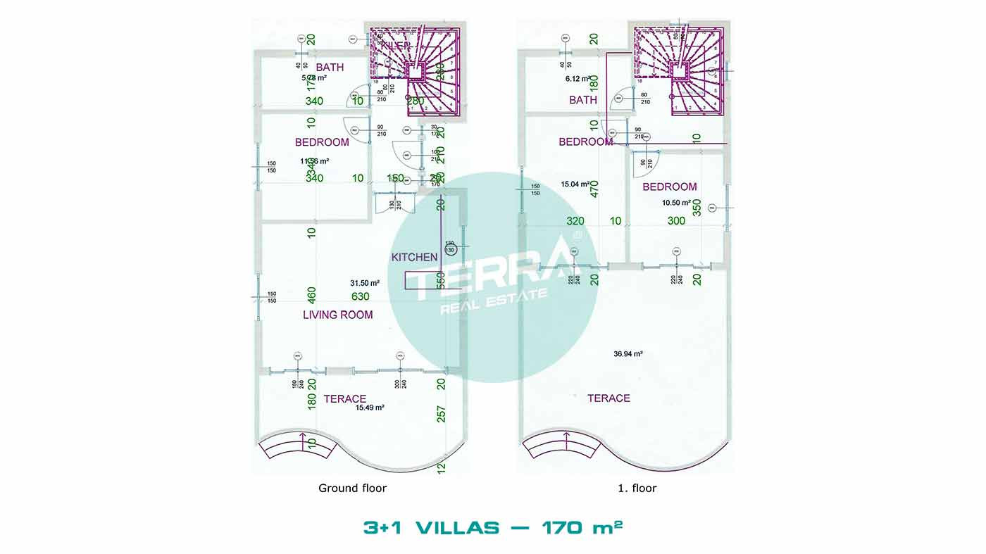 Tepe Villa Resort — Seaview Villas for Sale in Tepe, Alanya, Turkey - 104396