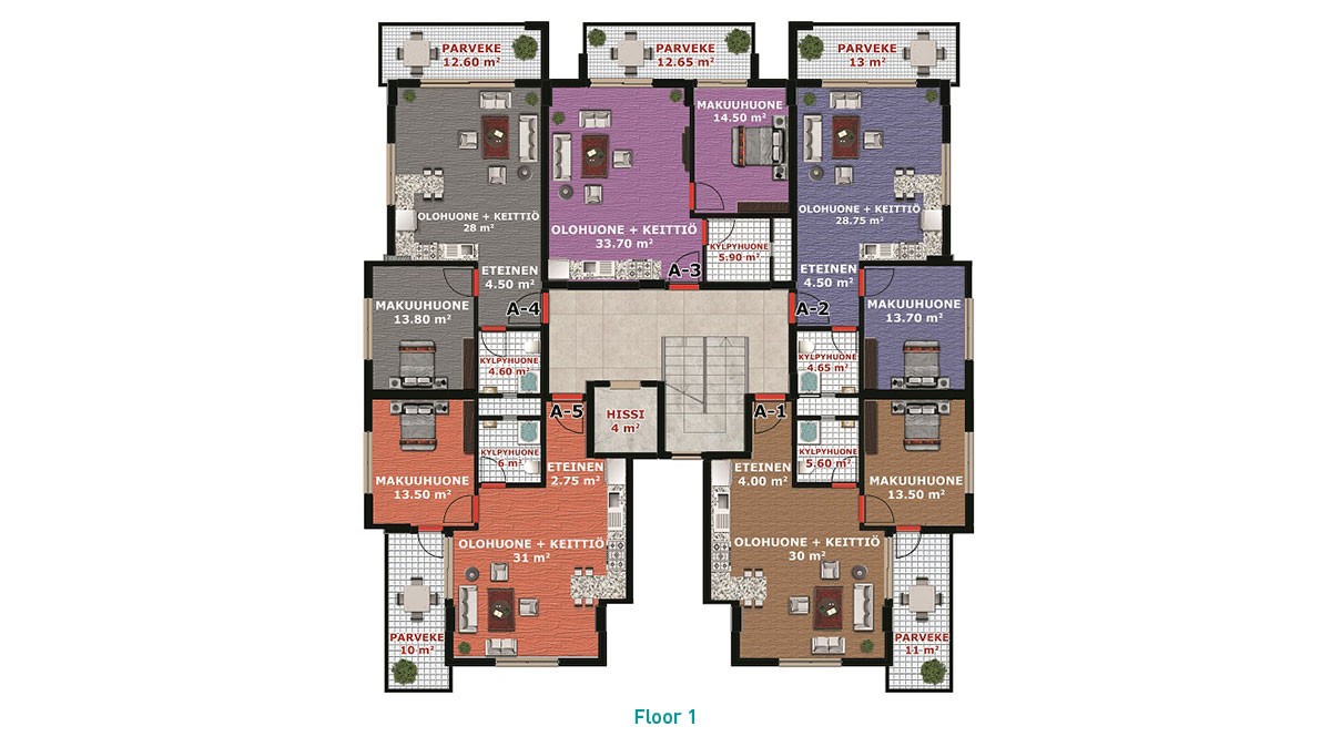 High quality apartments for sale in Alanya City Centre - 10420