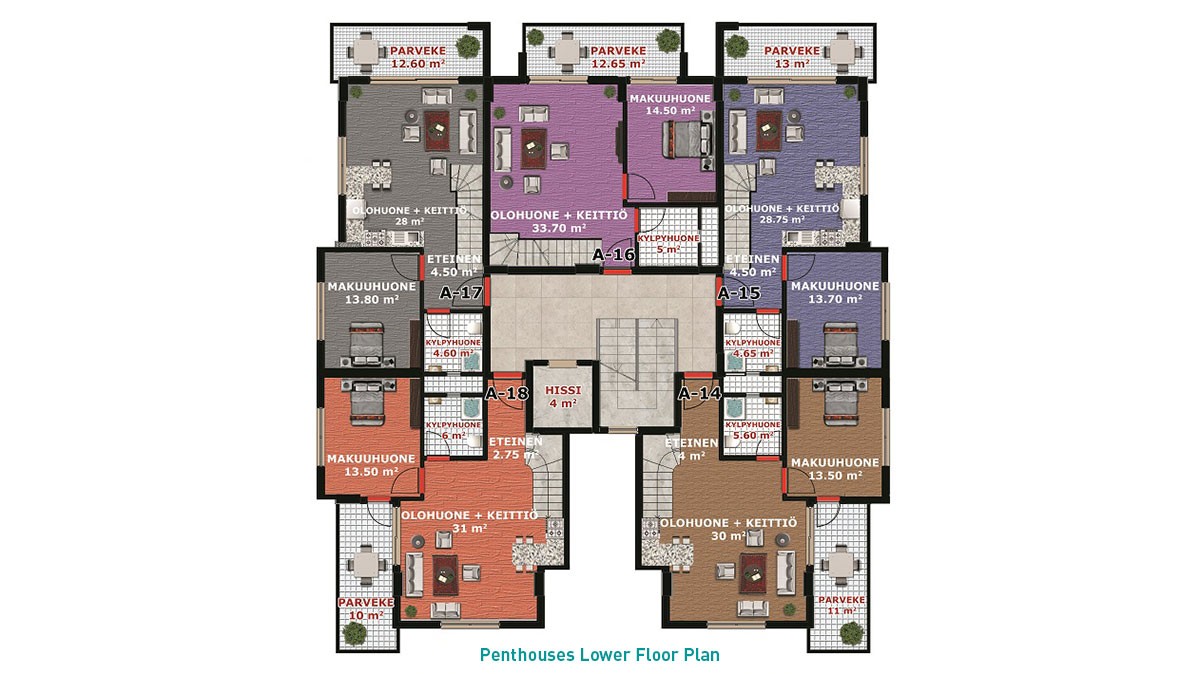 High quality apartments for sale in Alanya City Centre - 10421