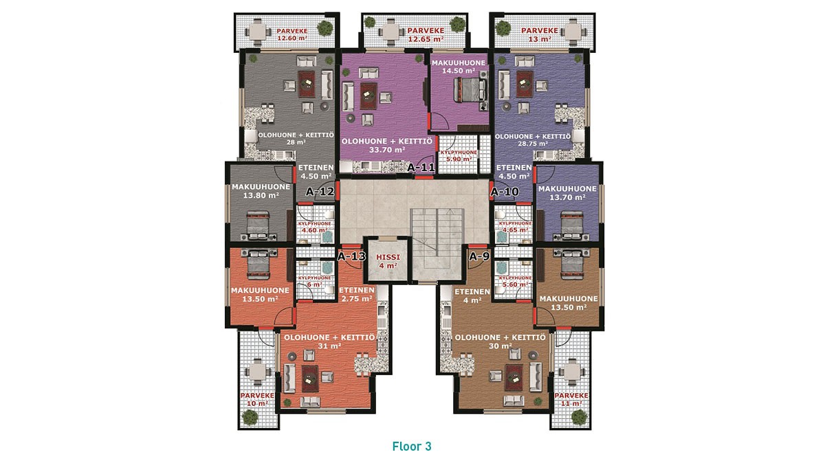 High quality apartments for sale in Alanya City Centre - 10422