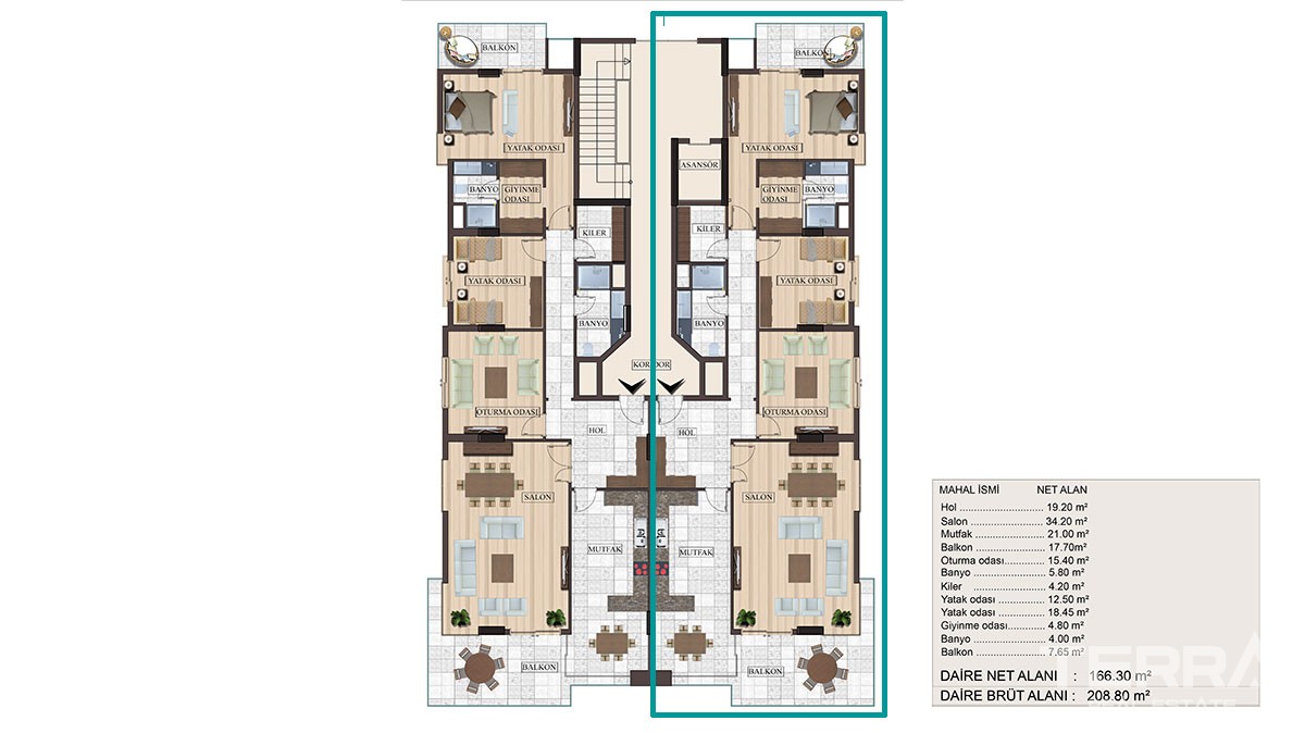 Exclusive beach front penthouse apartments for sale in Kestel Alanya - 10735