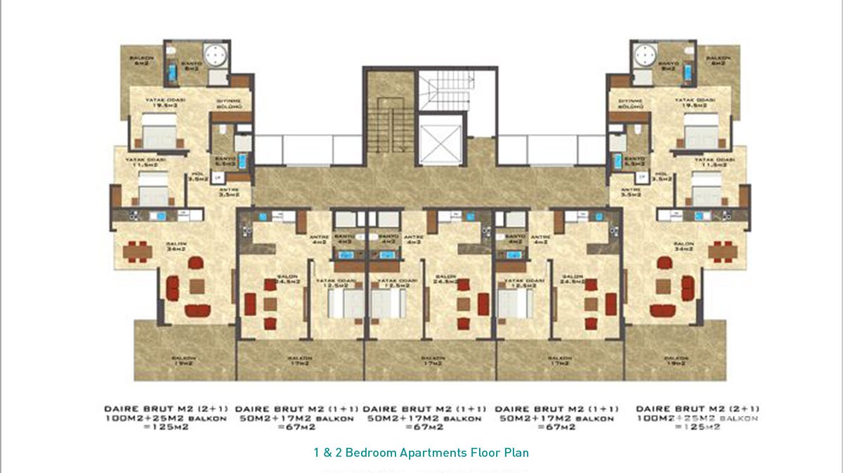 Sea view Apartments for sale in Alanya Kargıcak - 11092