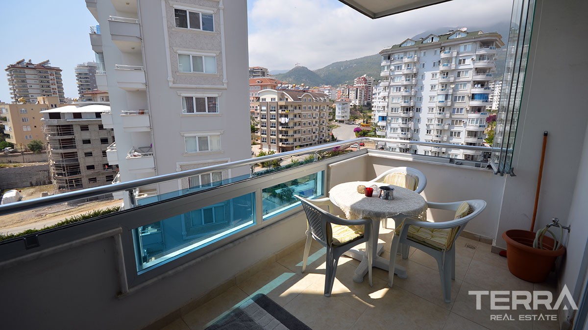 Möblierte 1+1 Wohnung zu verkaufen in Alanya Cikcilli - 11154