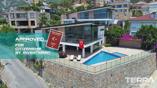 Exklusives Design Villa zu verkaufen in Alanya mit Meerblick