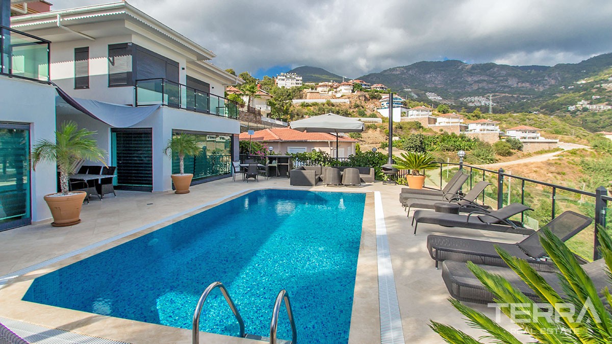 Großes Doppelhaus mit herrlichem Meerblick in Alanya Tepe - 11516