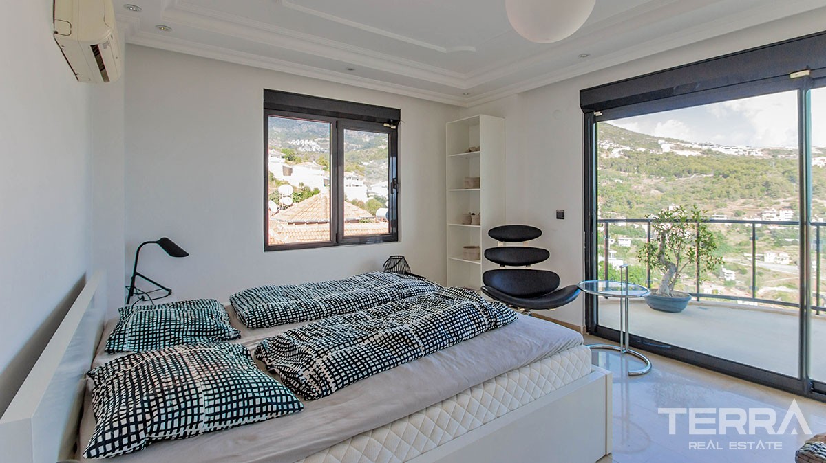 Großes Doppelhaus mit herrlichem Meerblick in Alanya Tepe - 11525