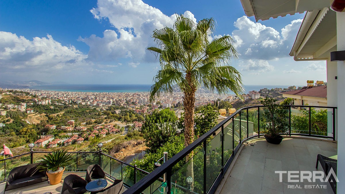Großes Doppelhaus mit herrlichem Meerblick in Alanya Tepe - 11534