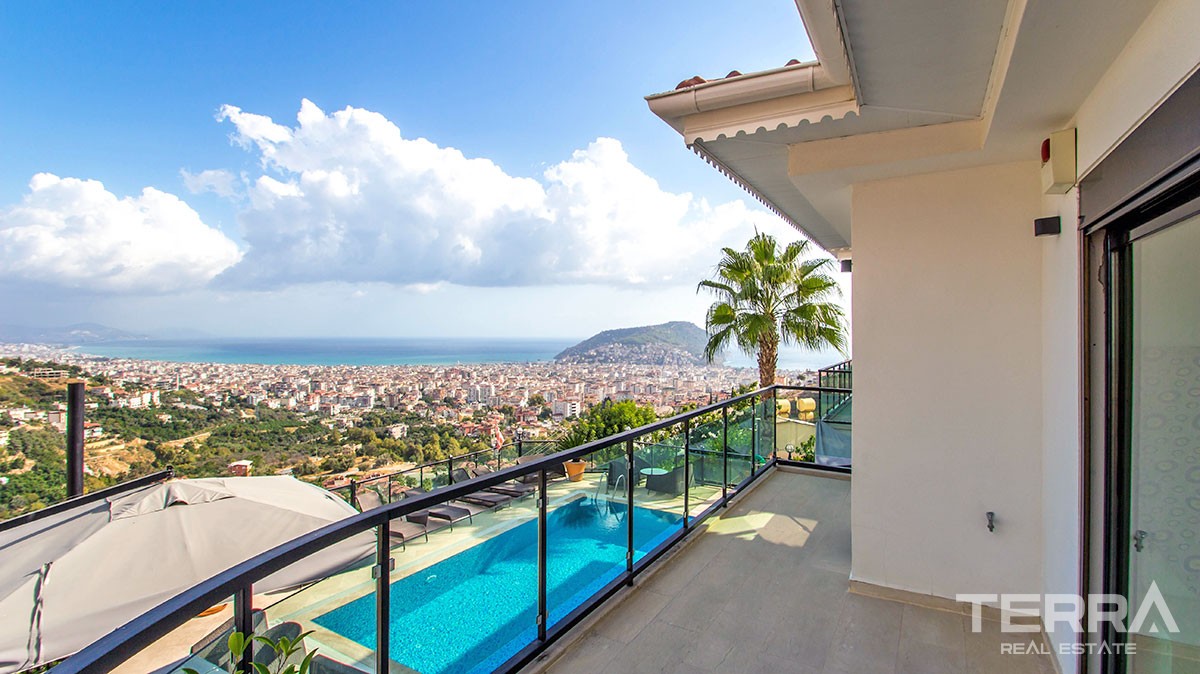 Großes Doppelhaus mit herrlichem Meerblick in Alanya Tepe - 11536