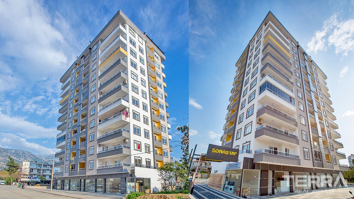 Neubau-wohnung zu verkaufen mit Meerblick in Mahmutlar Alanya - 11777