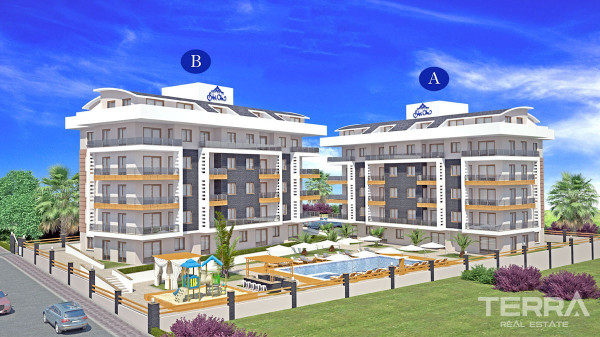 Geräumige und luxuriöse Apartments zum Verkauf in Oba, Alanya