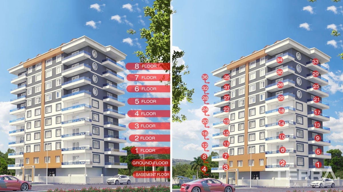 Brand new luxury apartments for sale in Mahmutlar Alanya - 11952