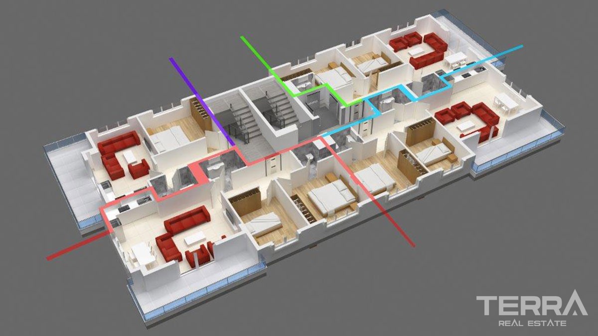 Brand new luxury apartments for sale in Mahmutlar Alanya - 11955