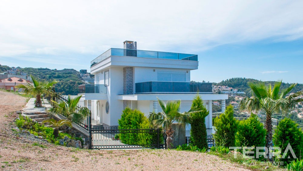 Detached sea view villa for sale in Kargıcak, Alanya - 11959