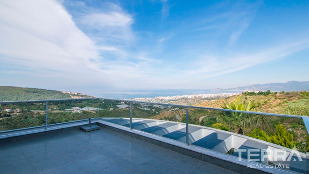 Detached sea view villa for sale in Kargıcak, Alanya - 11986
